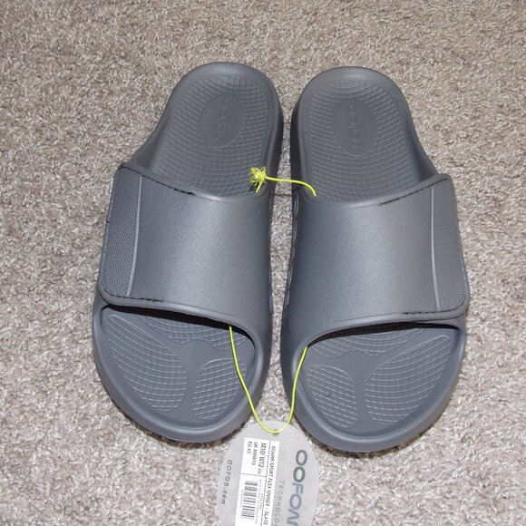 NWT-OOFOS OOahh Sport Flex Sandal - Slate - Picture 1 of 7